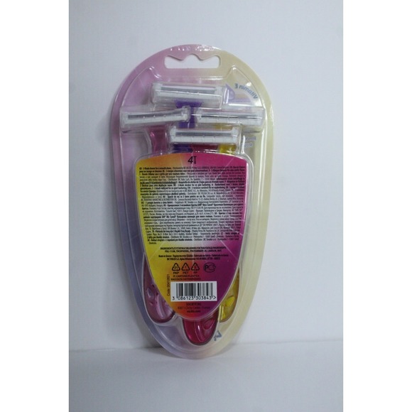 Bic Miss SOLEIL Razor- 3 Blades per Razor, 4 Razor Each SEALED Unopened Item - Picture 3 of 9